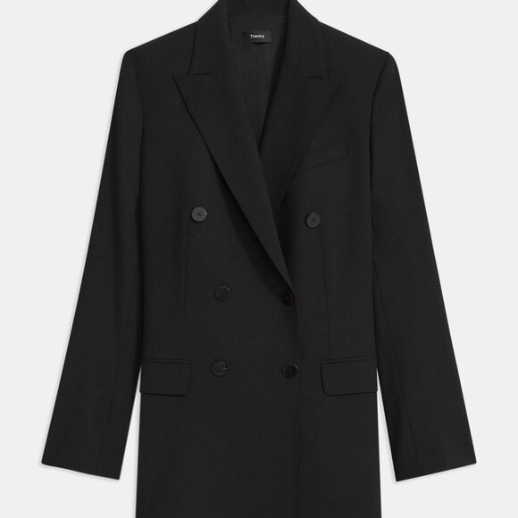 NWT Theory Double-Breasted Blazer in Stretch Wool - Picture 5 of 12